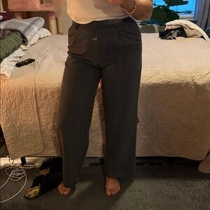 h&m • wide leg pinstripe pants